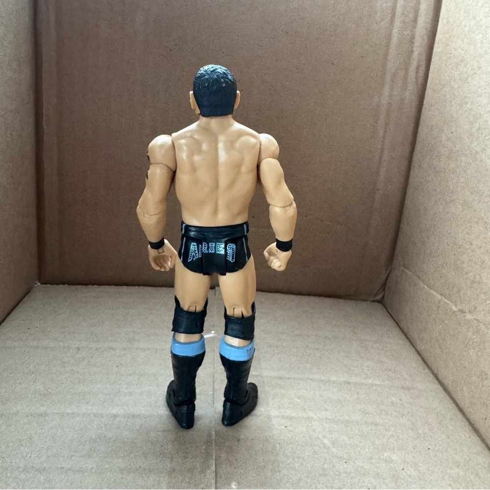 Austin Aries WWE Mattel Wrestling Action Figure Black Blue Trunks 2012 0427OB - Picture 2 of 3